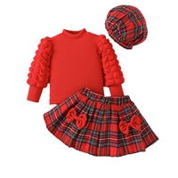 Vêtements pour bébé nouveau-né, robe à manches longues pour fille, tenue en 2 pièces