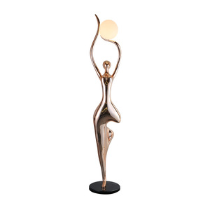 SANXIANG Simple Figure Sculpture sol décoration Art <span class=keywords><strong>Design</strong></span> danse déesse décor à la maison salon hall debout <span class=keywords><strong>lampadaire</strong></span> - Product Image 1