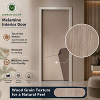 Puertas Interiores Modernas de MDF con Diseño Liso, Ecológicas e Impermeables para Uso en Hospitales y Hoteles