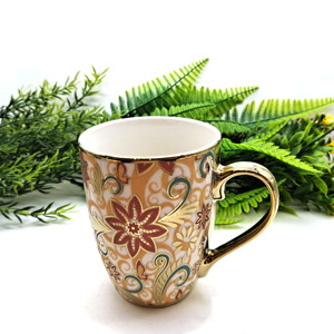 <span class=keywords><strong>Tazas</strong></span> de Café Personalizadas <span class=keywords><strong>con</strong></span> Impresión Completa a <span class=keywords><strong>Precio</strong></span> de Fábrica, Taza de Té de Cerámica Dorada <span class=keywords><strong>con</strong></span> Borde y Asa Dorados, Taza de Café de Porcelana - Product Image 2