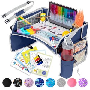Free sample Kids Travel Tray Toddler <b>Car</b> Seat Lap Tray <b>Car</b> <b>Table</b> With Mesh Pocket Airplane Play Snack Lap Baby Stroller Tray - Product Image 1