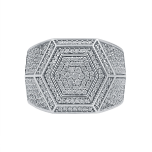 Vente en gros d'usine Bijoux en rhodium Plaqué or 18 carats Bijoux en argent S925 pour femmes et hommes Bague Diamant Moissanite VVS1 GRA Testé positif - Product Image 5