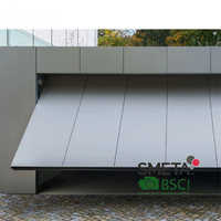 Porte de garage à ouverture automatique LONGTAI de style américain en aluminium imitation bois, amortissante et à marche arrière automatique