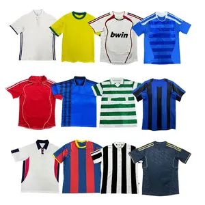 Wholesale Custom Retro Soccer Uniform Sublimation Design Football Jersey Classic Retro Soccer Wear Street Soccer Jersey