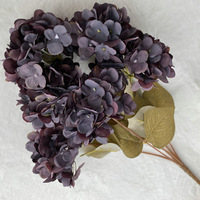 Bunga Hydrangea Warna Musim Gugur Buatan untuk Dekorasi Meja Pernikahan, Rangkaian Bunga Pesta Grosir