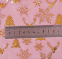 Tissu en filet 100 % polyester rose 25 g/m² respirant et léger de 1 mm pour robes de soirée et robes à paillettes, tissu en tulle, tissu en dentelle