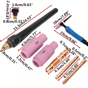 Torcia TIG Weldcraft WP17 Robusta con Corpo in Ottone, Cavo da 4M/8M, Raffreddamento a Gas, 150A DC AC 110-240V <span class=keywords><strong>per</strong></span> <span class=keywords><strong>Saldatura</strong></span> ad <span class=keywords><strong>Argon</strong></span> - Product Image 3