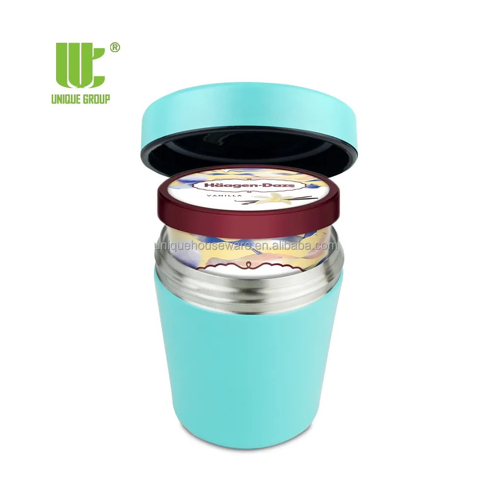 Doppia parete in acciaio inox Thermos cibo vasetti sottovuoto gelato isolamento pinta frigo mensa