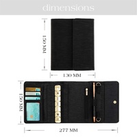 Meilleures ventes Etsy : Petites pochettes unisexes en cuir Saffiano de marque avec chaînes en perles/métal et doublure en PU