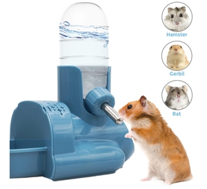 ขวดน้ำแขวนสำหรับแฮมสเตอร์ 3 in 1 พร้อมที่จ่ายน้ำอัตโนมัติ  ฐานใส่อาหาร และฐานเป็นที่หลบซ่อนสำหรับแฮมสเตอร์แคระ - Product Image 2