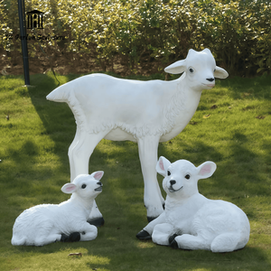 Estatua de Cabra Grande Personalizada de FRP, Escultura de Animal Realista para Granja, Resort, Zoológico, Parque Temático, Adorno de Paisaje Exterior - Product Image 6
