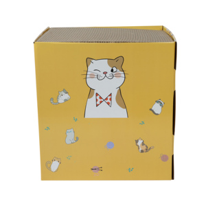 Large <strong>Cat</strong> Cardboard <strong>House</strong> with 2 Scratching Pads <strong>Detachable</strong> Corrugated Scratcher Bed Lounge for Indoor <strong>Cats</strong> Popular <strong>cat</strong> <strong>House</strong> - Product Image 3