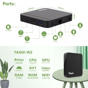 Tanix W2 4K Android 11 TV Box con Amlogic S905W2 Quad Core 4GB RAM + 64GB ROM Alto Rendimiento - Product Image 3