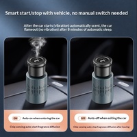 Diffuseur intelligent pour voiture, atomiseur en verre, démarrage et arrêt automatiques, rechargeable, vaporisateur de parfum automatique 120 ml pour voiture et maison, rafraîchisseur d'air