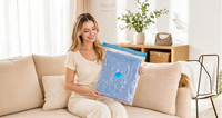 Sacs de rangement sous vide avec pompe électrique, lot de 10, économiseur d'espace pour vêtements, rangement suspendu pour armoire
