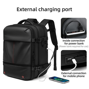 <span class=keywords><strong>Sac</strong></span> à dos pour ordinateur portable pour homme, idéal pour les voyages d'affaires, facile à transporter, approuvé par les compagnies aériennes, <span class=keywords><strong>sac</strong></span> à dos noir pour ordinateur portable avec serrure TSA, antivol, <span class=keywords><strong>sac</strong></span> à dos de voyage - Product Image 5