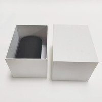 Boîte cadeau personnalisée avec couvercle et base blancs, boîte rigide de luxe noire avec coussin pour montre, bracelet, bijoux, vente en gros, boîte en deux parties, fabrication en usine