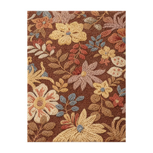 Paillasson rectangulaire Audron en fibres de polyester, motif bouquet de fleurs, antidérapant, résistant aux taches, haut de gamme pour entrée de maison - Product Image 2