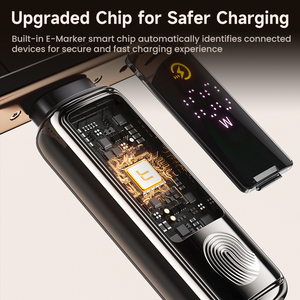 Câble <span class=keywords><strong>de</strong></span> charge rapide Toocki fiable 100W avec puce E-Marker et sortie <span class=keywords><strong>de</strong></span> tension stable, câble tressé pour <span class=keywords><strong>iPad</strong></span> Pro, voyage, bureau - Product Image 4