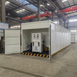 Diesel <span class=keywords><strong>Essence</strong></span> Acier au carbone Finition peinte Réservoirs <span class=keywords><strong>de</strong></span> stockage <span class=keywords><strong>mont</strong></span>és sur patins pour station-service Pompe à carburant Conteneur Station-service - Product Image 1