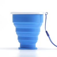 Bouteille d'Eau de Voyage Pliable en Silicone Portable, Gobelet Réutilisable Personnalisable pour Camping, Bureau et Thé