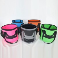 Sac seau imperméable en PVC personnalisé avec logo OEM, 20L 40L, léger, portable, pliable, pour la pêche, le camping et le lavage de voiture