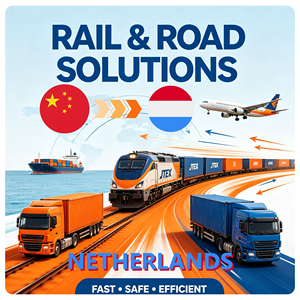 Service de transport multimodal ferroviaire/camionnage Chine-Pays-Bas, transitaire porte-à-porte DDP DDU, professionnel aux Pays-Bas - Product Image 1