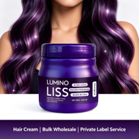 Crème Capillaire Correctrice Protéinée Hydratante et Nourrissante pour Cheveux Abîmés – Crème de Soin Capillaire Lissante et Brillante – Marque Privée OEM