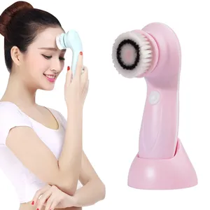 Deep cleansing rotating 360 cleaning changeable brush head facial cleaner