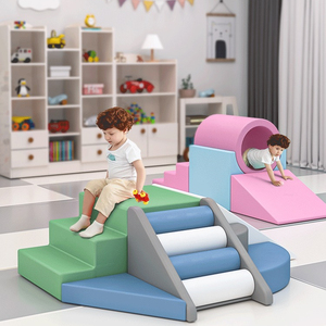 Bettaplay mềm chơi leo núi và trượt kết hợp bé cảm giác tích hợp đào tạo leo cầu thang trong nhà mềm chơi trượt - Product Image 2
