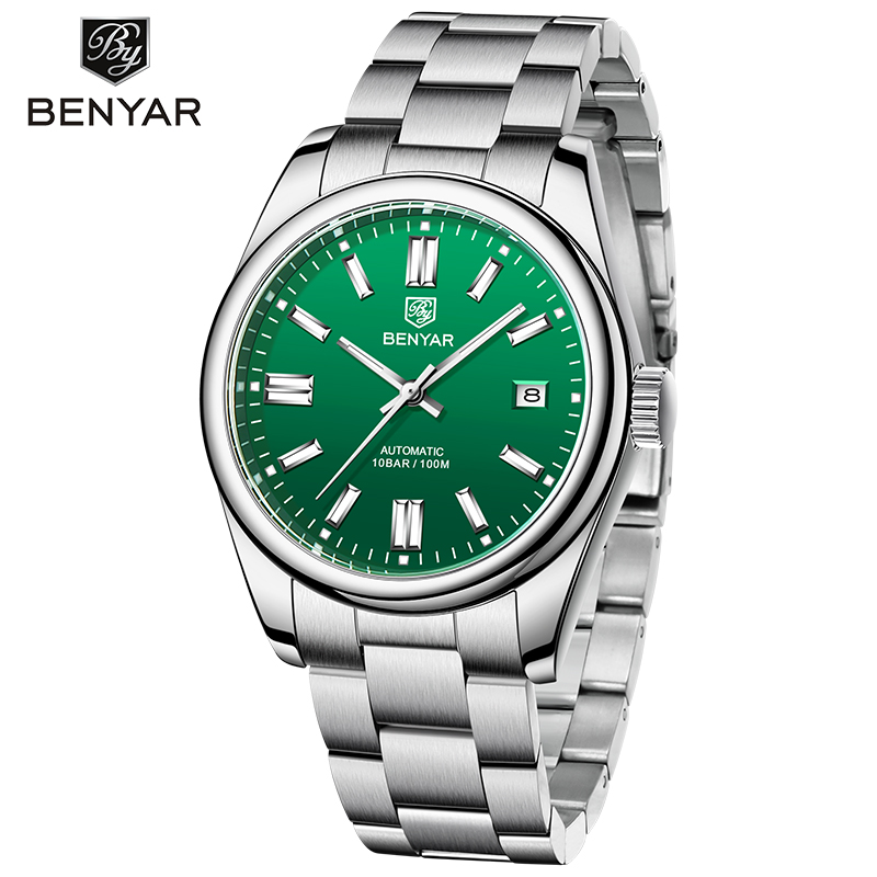「新品未使用品」BENYAR ターコイズブルー 自動巻機械式腕時計　#1 Amazon | 日本製 ハンドメイドの腕時計 10気圧防水 ターコイズ
