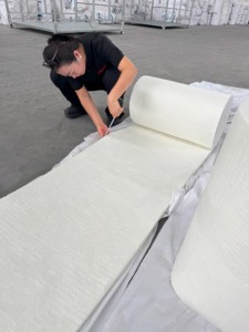 Material de aislamiento Mantas de tela de fibra cerámica aislantes ignífugas <span class=keywords><strong>para</strong></span> revestimientos de pared de hornos industriales - Product Image 2