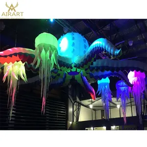 Décoration de fête LED accessoires de méduse poulpe gonflable