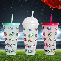 Nouveau ballon de football en PP 2024 pour ventouse, boisson à changement de couleur à froid, diamètre 105 mm, emballage en boîte couleur, 0-24 mois
