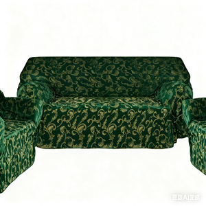 Floral Pattern Three-Seat Sofa Covers Fitted <strong>Slipcovers</strong> - Product Image 3