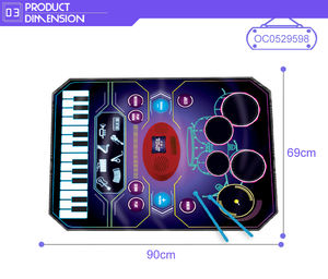 Batterie et clavier pour enfants tapis de batterie électronique piano jouet instruments de musique tapis de gymnastique - Product Image 4