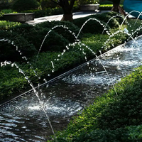 Fuente Interactiva con Sensor y Luces RGB/Láser, Resistente al Agua IP68, Juego de Agua con Ondas Personalizadas para Niños en Parques Públicos