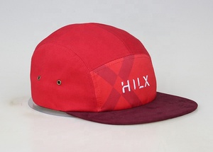 Broderie personnalisée rouge <span class=keywords><strong>cinq</strong></span> panneaux de fabrication Chinoise en coton à <span class=keywords><strong>5</strong></span> panneaux chapeau - Product Image 2