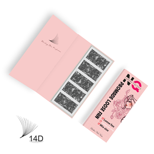 Pestañas Individuales de Pelo Sintético Vegano de Pluma Larga Natural de 10 mm, Curvatura CC, Hechas a Mano, Pre-fabricadas, Color Negro Natural, Empaque Personalizado - Product Image 6