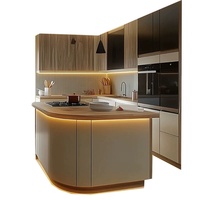 Armoires de cuisine de style italien de haute qualité, design de maison entière de haute qualité, armoires de cuisine prêtes à l'emploi