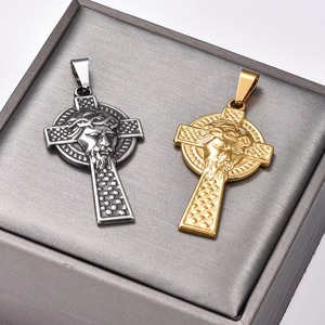Collar con Colgante de Cruz y Rostro de Jesús en Acero Inoxidable Retro para Hombres y Mujeres, Amuleto Religioso de Oración y Fe, Cadena de Metal, Joyería - Product Image 6