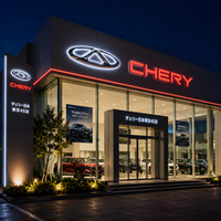 Lettres en relief LED personnalisées sans cadre, enseigne de marque automobile, logo, panneau publicitaire, concessionnaire Chery, showroom, devanture de magasin