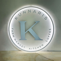 Letrero de Letras Personalizables LED de Acero Inoxidable Retroiluminado para el Hogar y Empresas, Uso en Interiores y Exteriores