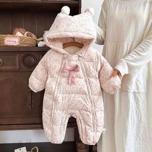 Traje de Nieve para Recién Nacido, Ropa de Invierno de Manga Larga, Mono de Bebé Cálido de Forro Polar Suave, Vestido de 6 a 24 Meses, Bonito, Unisex, Floral, Informal - Product Image 4