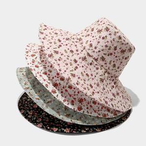 Spring Summer Outdoor Travel Bucket <b>Hat</b> Flower Pattern Wide Brim Bucket <b>Hat</b> Pastoral Style Trendy Foldable Fisherman <b>Hat</b> - Product Image 3