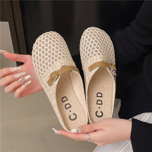 Summer One-strap Silk Satin Korean Style High-heeled Elegant Fashionable Chunky Heel Lace-up Slip-On Hard-Wearing <b>Sandals</b> - Product Image 2