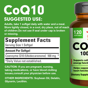 Gélules de Coenzyme Q10 personnalisées en usine pour stimuler la santé cardiaque et soutenir la fonction énergétique cellulaire - Product Image 3