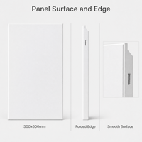 Plaque de plafond en aluminium blanc lisse 300x600 rectangulaire à encastrer pour plafonds intérieurs résistants à l'humidité