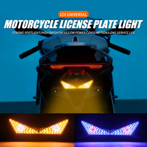 Sistema <span class=keywords><strong>de</strong></span> Luces LED para Motocicleta con 8 Lentes Triangulares Tipo <span class=keywords><strong>Ojo</strong></span> <span class=keywords><strong>de</strong></span> Águila, 12V, Lámpara Auxiliar para Placa <span class=keywords><strong>de</strong></span> Matrícula, Montaje Izquierdo y Derecho - Product Image 3