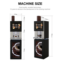 Machine à expresso automatique à écran tactile grand format en libre-service, du grain à la tasse, ISO9001